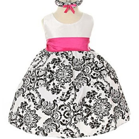 NWT ~ Kids Dream Fuchsia Flourish Sash Dress & Headband 6-9 Months - Picture 6 of 6